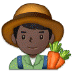 👨🏿‍🌾 man farmer: dark skin tone display on Samsung